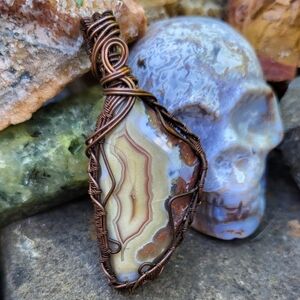 Handcrafted TeePee Canyon Agate Pendant